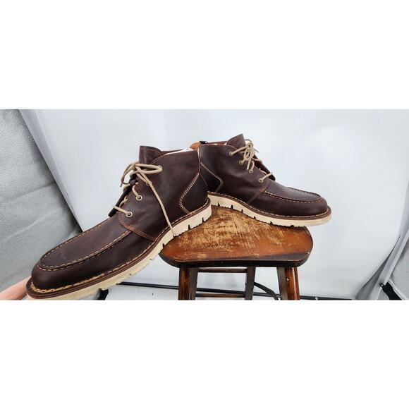 Men\'s Timberland Westmore Leather Chelsea Ankle Boot Size 12 Brown‎ Leather